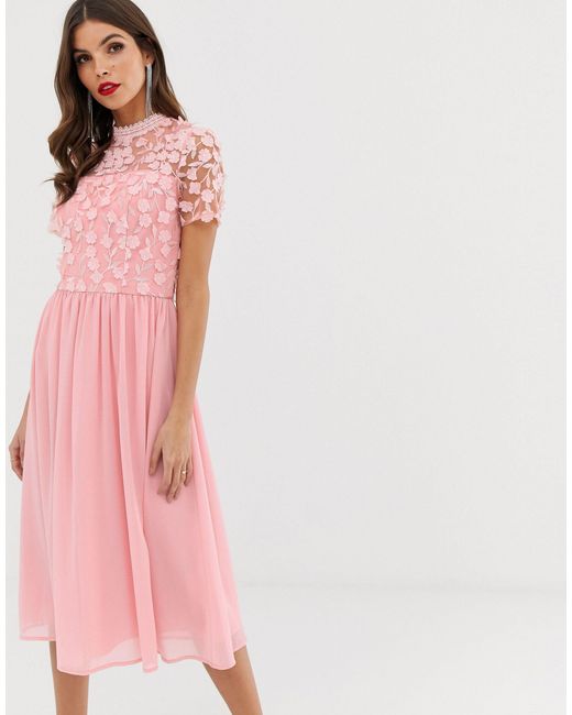 chi chi london 2 in 1 lace dress with tulle skirt in black