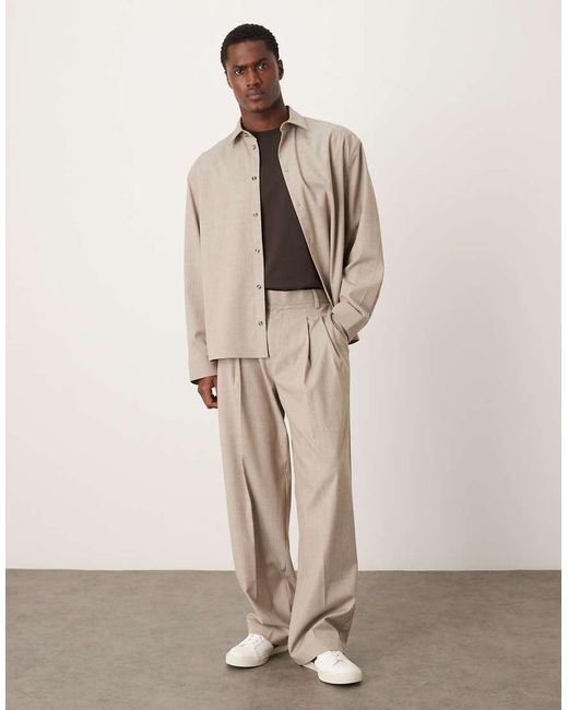 ASOS Natural Oversized Boxy Suit Jacket for men