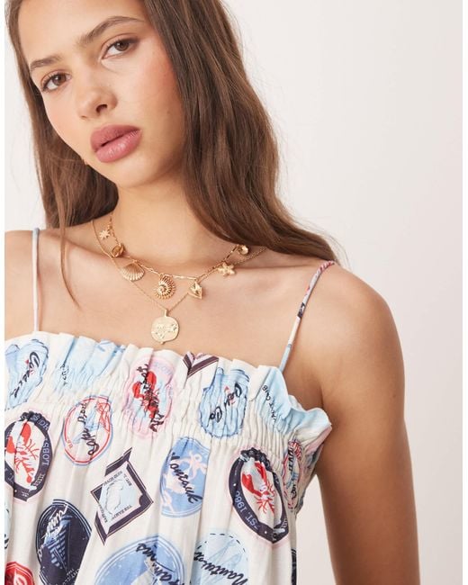 Miss Selfridge White Cotton Smock Mini Dress