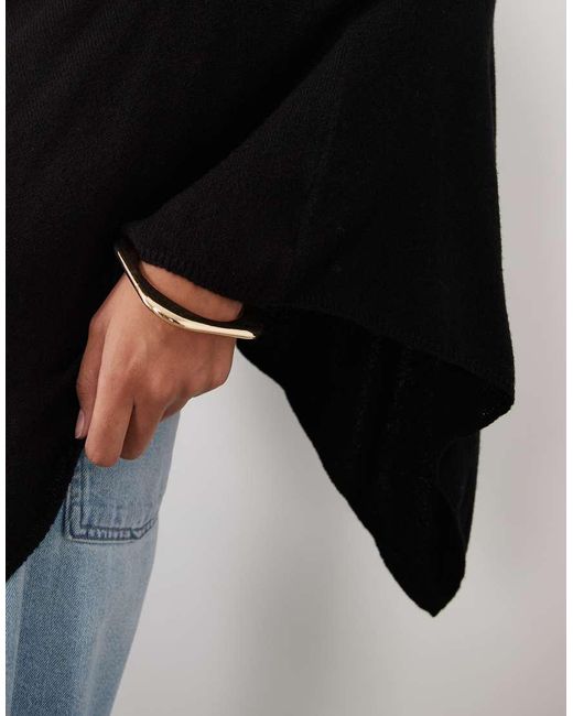 ASOS Black Knitted Cape Top