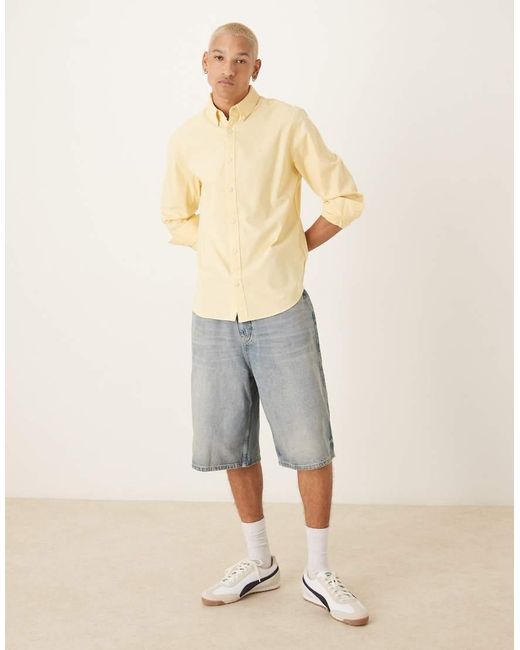 Calvin Klein Klassiek Oxford Overhemd in het Natural voor heren