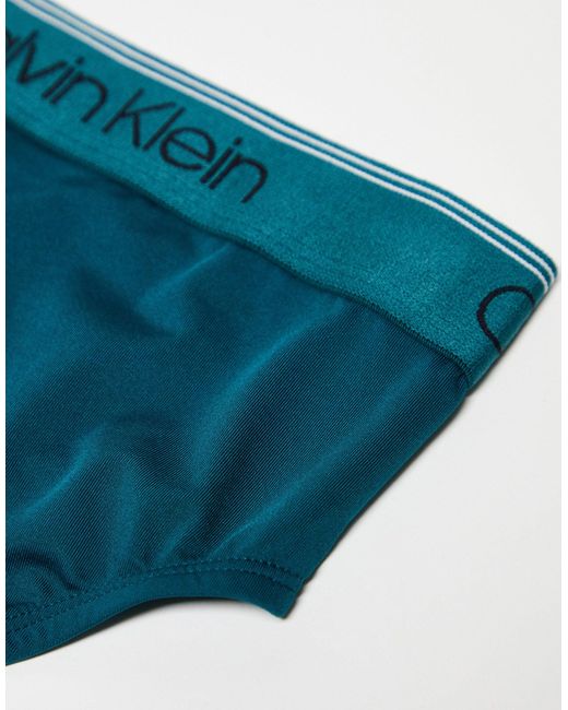 Calvin Klein – 3er-pack slips aus micro-stretch in Blue für Herren