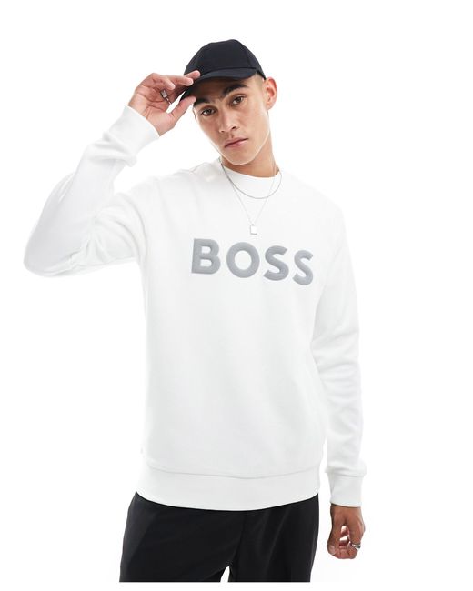 Boss – salbo – sweatshirt in White für Herren