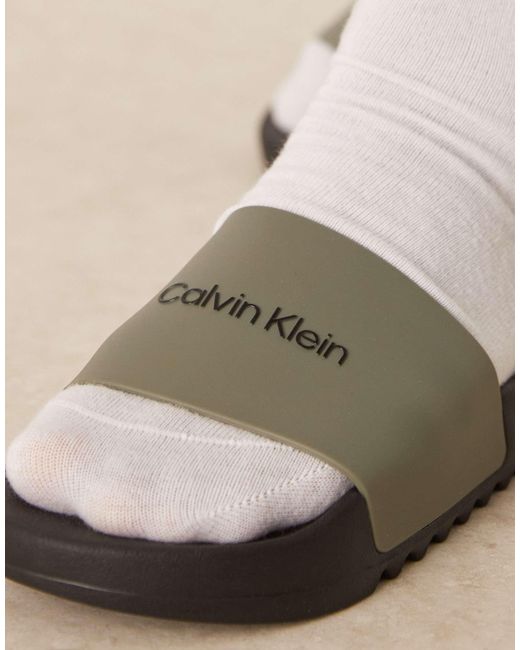 Calvin Klein Natural Logo Sliders for men