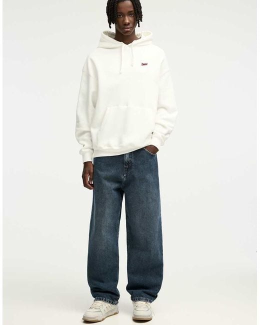 Pull&Bear White Stwd Hoodie for men