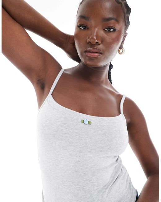 Cotton On Brown Cotton On Strappy Rosette Cami