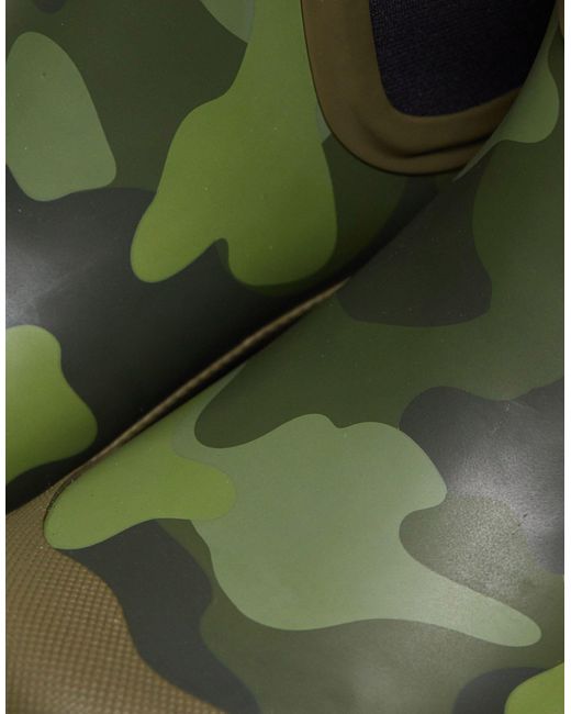 Barbour Green X asos – storm – exklusive, kurze gummistiefel mit military-muster