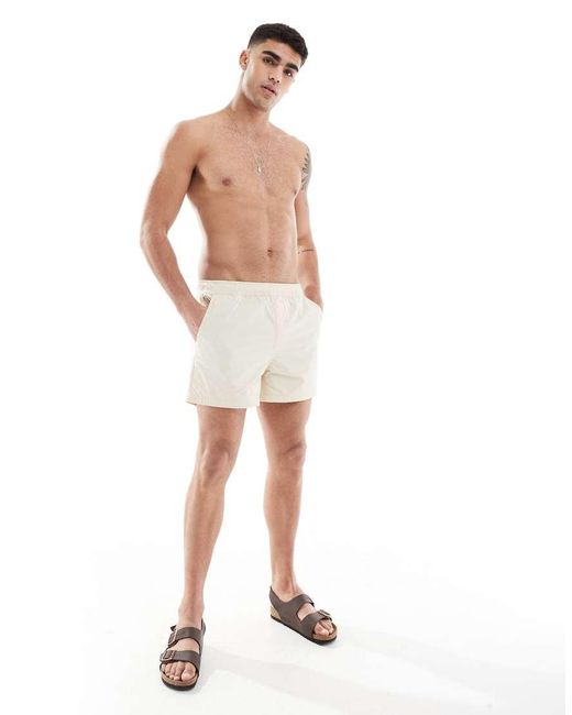River Island White Swim Trunks for men