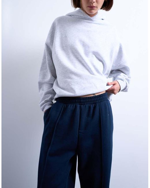 TOPSHOP Joggingbroek Met Boorden En Plooien in het Blue