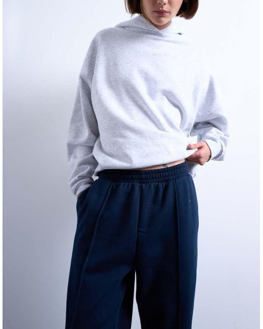 TOPSHOP Blue Pintuck Cuffed Jogger