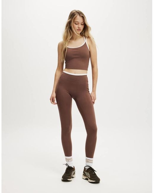 Cotton On Natural Ultra Soft Side Pocket Full Length Tight