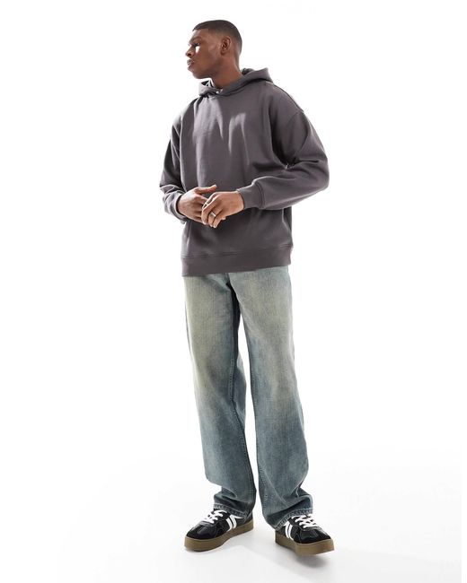Sweat à capuche oversize - anthracite Threadbare pour homme en coloris Gray