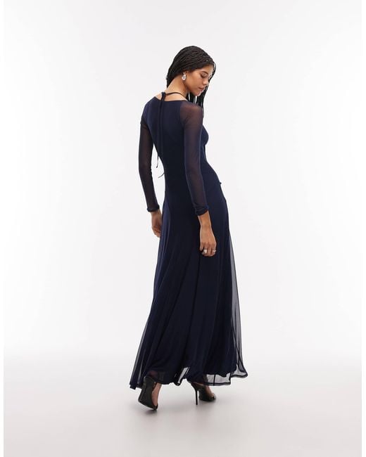 beaded black maxi dress 90s Black Beaded Sheer Low Back Maxi Dress