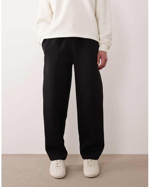 ASOS Black Heavyweight Scuba-style Fabric Balloon jogger for men