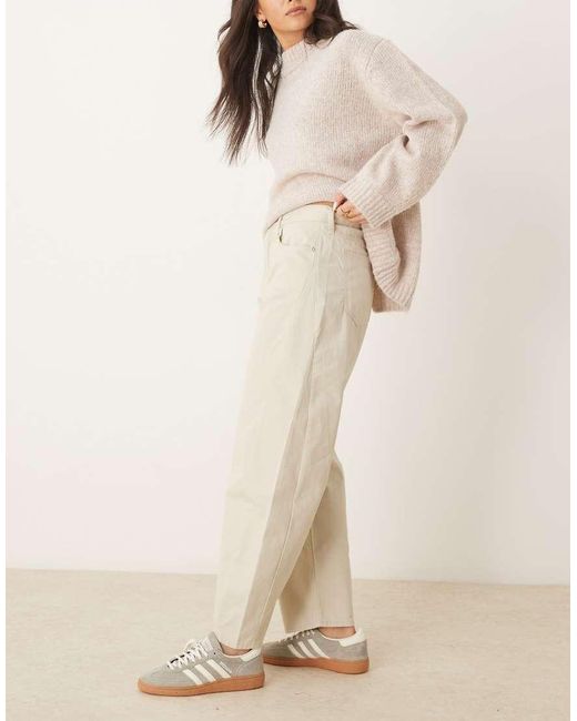 Pantaloni A Palloncino Color Crema Con Gambe A Cilindro di Abercrombie & Fitch in Natural