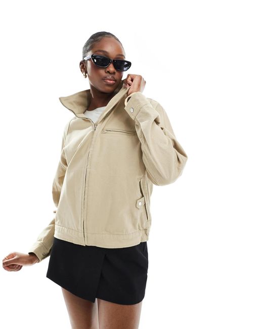 ASOS White Asos design tall – oversize-jacke aus twill