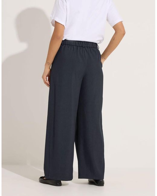 PixieGirl Blue Petite Pleated Wide Leg Trousers