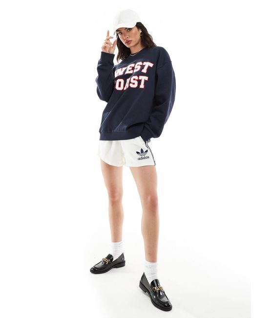 ASOS Blue Oversized Sweat With West Coast Applique Graphic