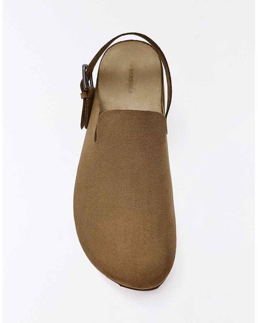 Bershka White Clogs With Strap Detail for men