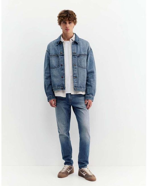 Pull&Bear Blue Slim Fit Jeans for men