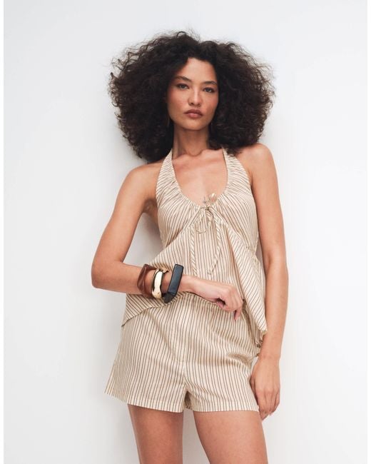 Collusion White Micro Beach Shorts
