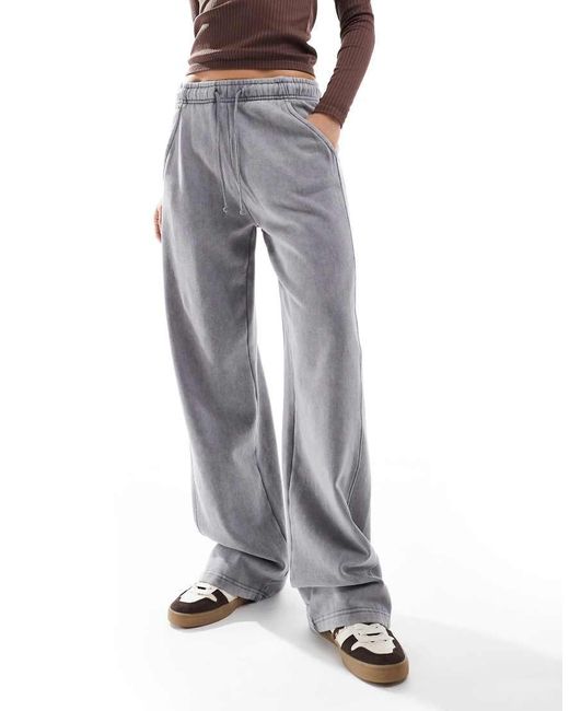 Pull&Bear Gray Wide Leg jogger