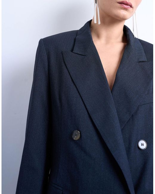 TOPSHOP Blue – zweireihiger oversize-blazer