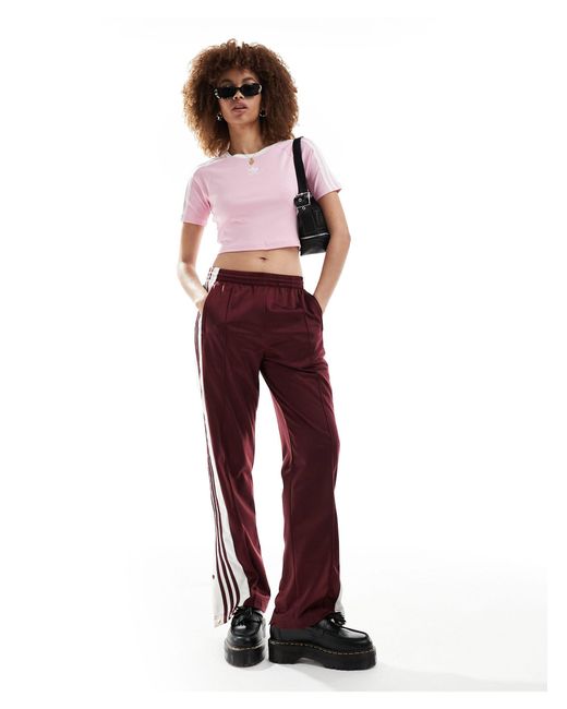 Adidas Originals Pink 3-stripes Baby Cropped T-shirt