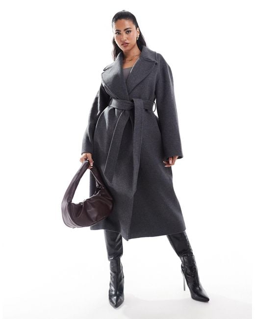 EVER NEW Blue Oversized Wrap Coat