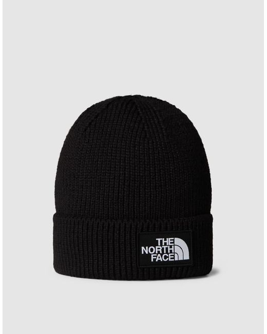 Gorro Con Bajo Vuelto Y Recuadro Del Logo Tnf De The North Face de color Black