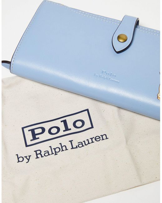 Cartera claro con logo Polo Ralph Lauren de hombre de color Blue