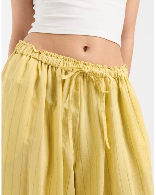 ASOS Yellow Pull On Balloon Trousers