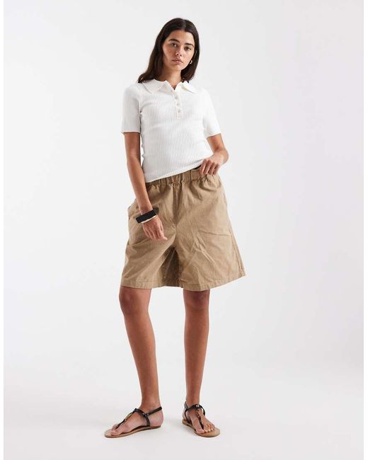 New Look White Ribbed Polo T-Shirt