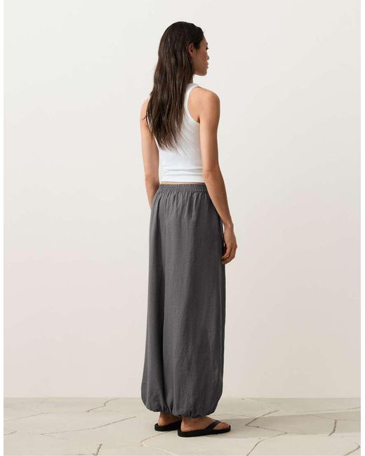 Oysho Black 100% Linen Bloomer Trousers