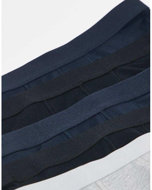 ASOS Blue 5 Pack Jersey Trunk for men