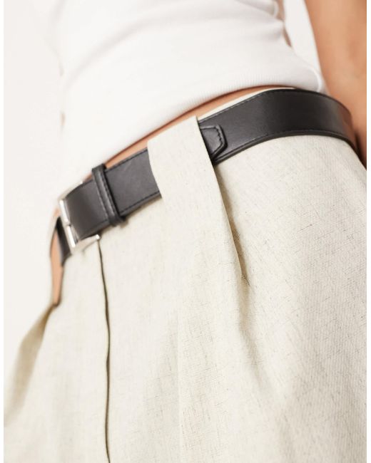 ASOS Natural Tall – elegante, strukturierte barrel-hose