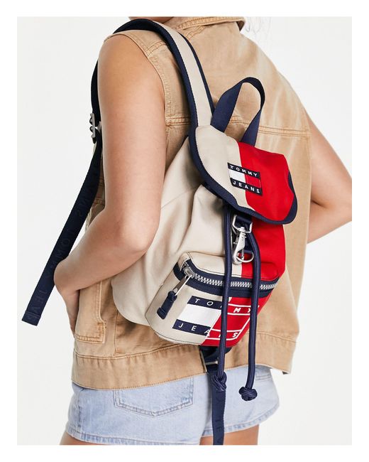 Tommy Hilfiger Heritage Spliced Backpack in Red | Lyst Canada