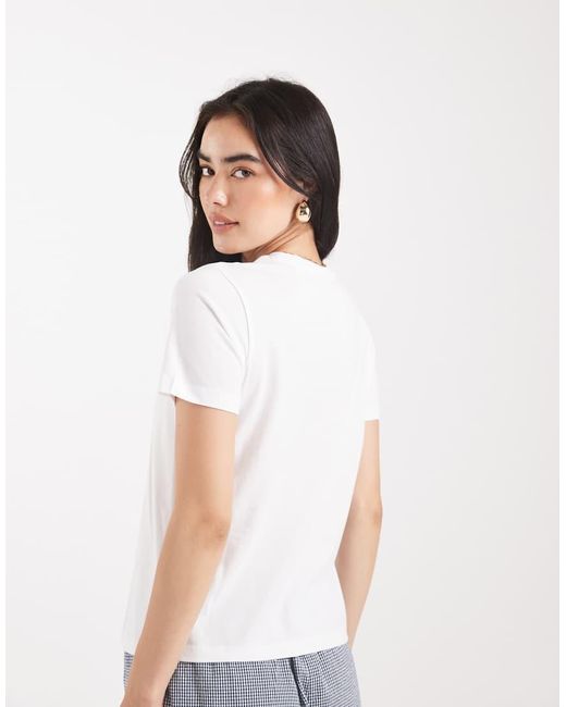 Camiseta Blanca Con Estampado Gráfico "Lock It" De -Blanco JJXX de color White