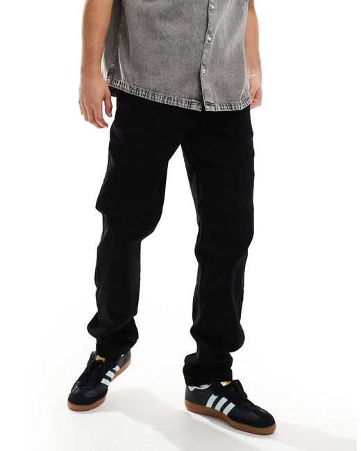 Farah Black Norwood Regular Fit Cord Chino Pants for men