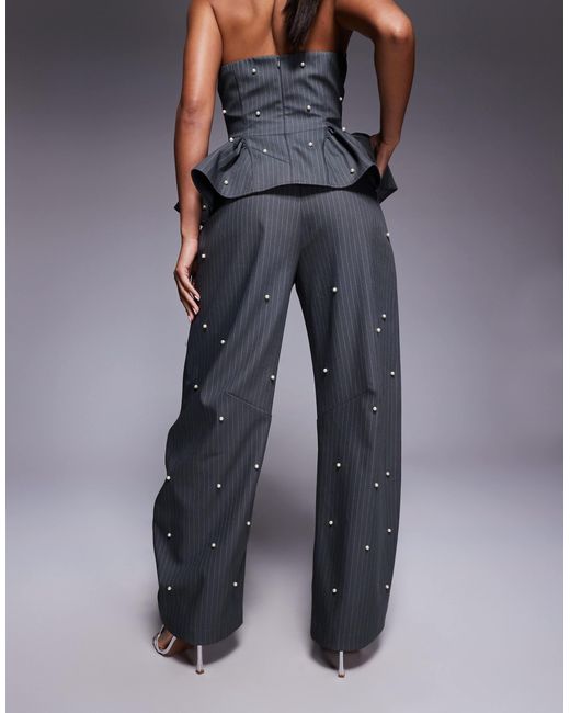 ASOS Blue – barrel-leg-hose