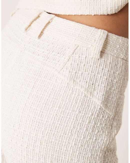 Pantalones Blanco De Bouclé De (Parte De Un Conjunto)-Neutro ASOS de color Natural
