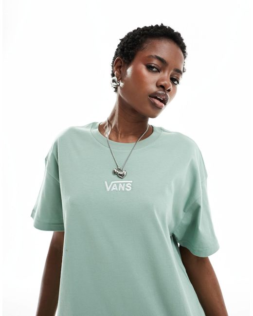 Flying v - t-shirt oversize chiaro con logo di Vans in Green