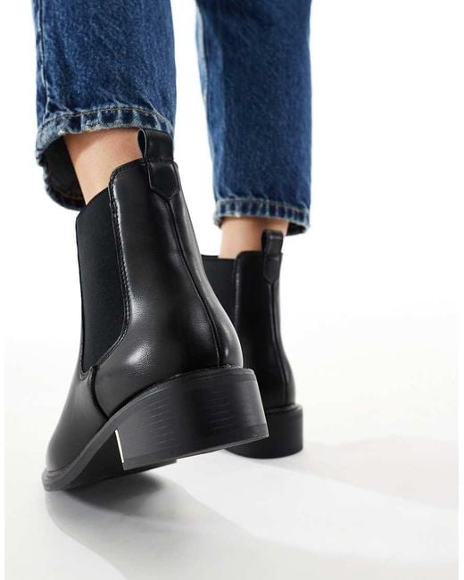 SEQWL Black Latte Refined Chelsea Boots