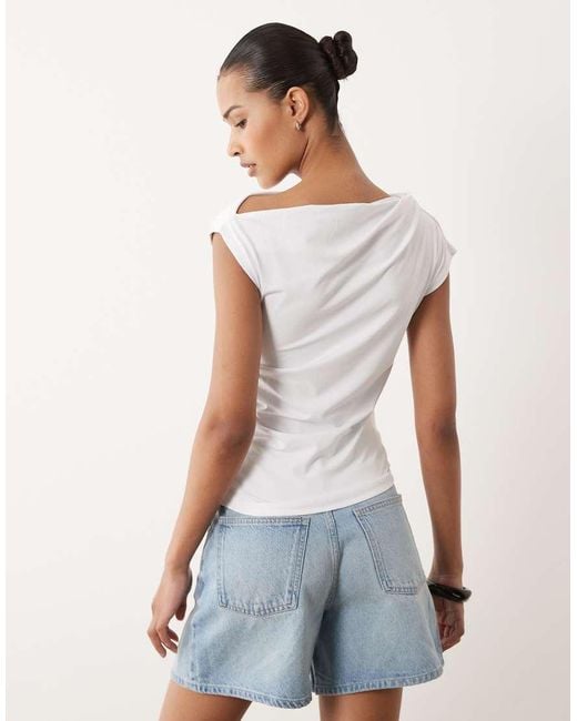 Cotton On White Georgie Off Shoulder Top