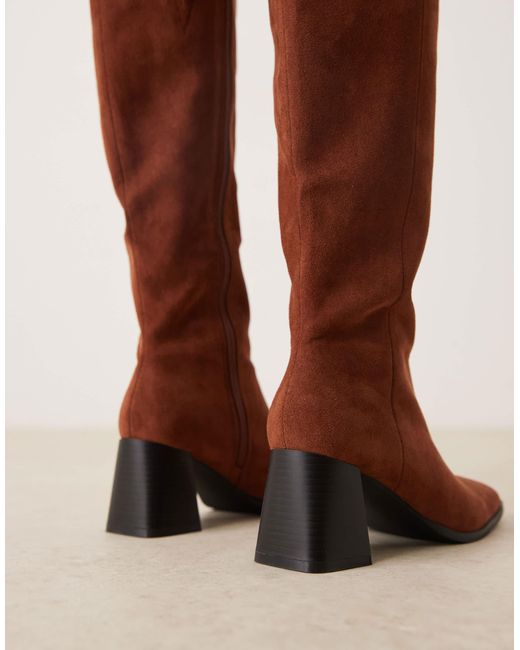 Raid Brown Ishbel Block Heeled Boots