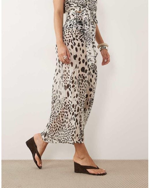 Motel White Sorena Dalmation Maxi Skirt