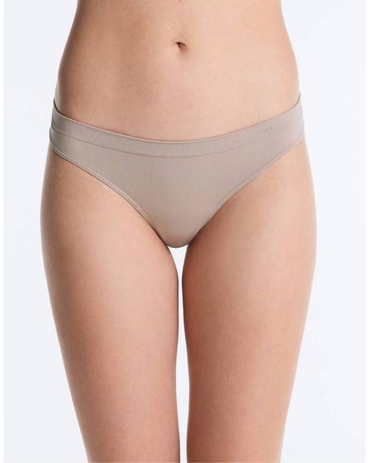 Oysho White 5 Seamless Soft-touch Thongs