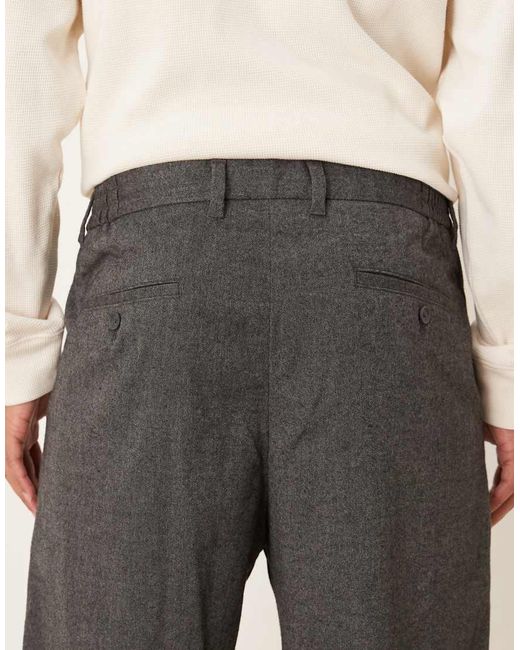 Mango Gray Pleat Front Tailored Trouser for men