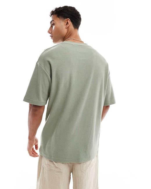 Brave Soul Gray High Neck Oversized T-shirt for men