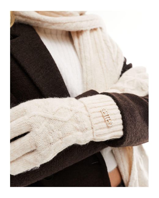 River Island Natural Cable Knit Gift Set